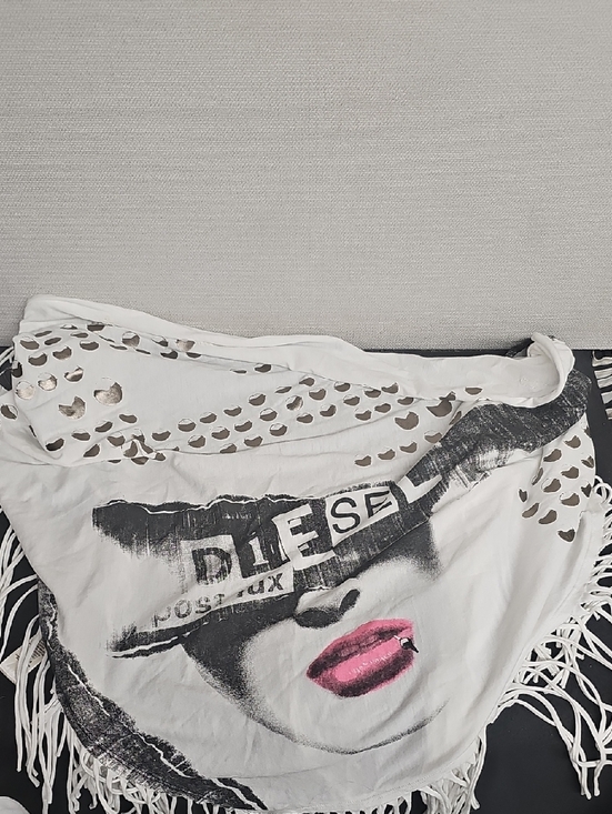 Diesel Accessories - DIESEL POST LUX VINTAGE FRINGED SCARF/WRAP BFPM-04-001